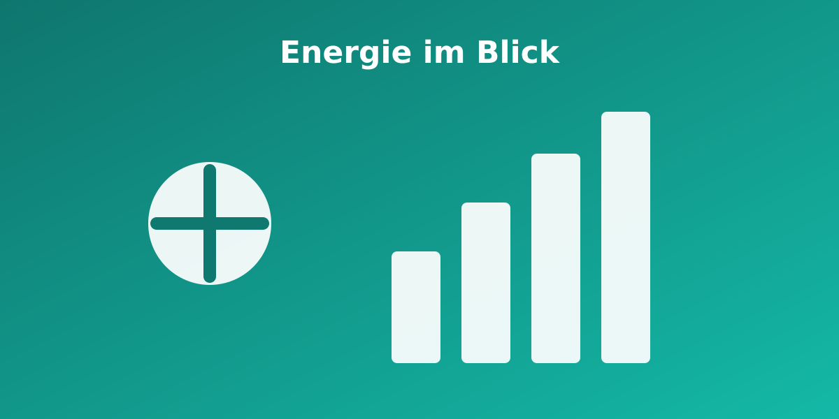 Illustration: Stromzähler und Balkendiagramm zum Energieverbrauch